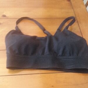 Women's Halara Black Sports Bra, Lightly Padded